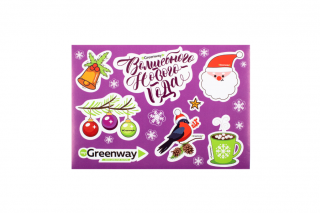 Новогодний стикерпак, фиолетовый / New Year sticker pack, purple