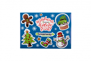 Новогодний стикерпак, голубой / New Year sticker pack, blue